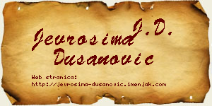 Jevrosima Dušanović vizit kartica